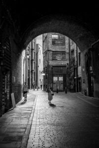 Historic alley near Clink Prison Museum Bankside Southwark London