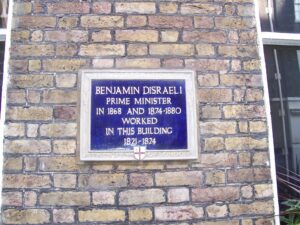 Disraeli Plaque Frederick’s Place, London