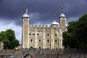 Outside the Tower of London.