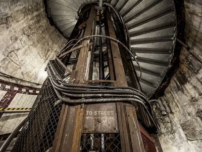 Inside London's abandoned tube station.