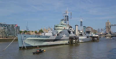 HMS Belfast in London.