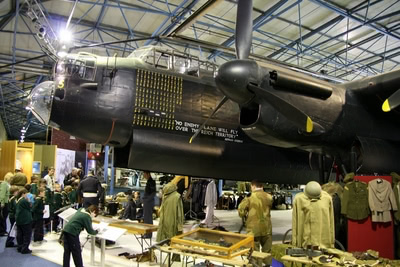 Lancaster bomber in RAF Museum London.