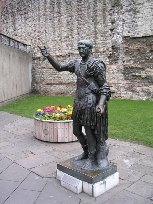 Roman Emperor Trajan Statue in London