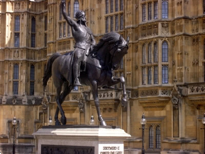 Statue of Richard I AKA the lion heart in London