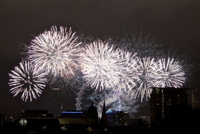 New years fireworks in London.