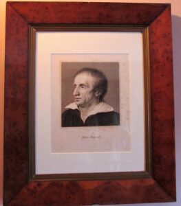 William Wordsworth portrait in frame