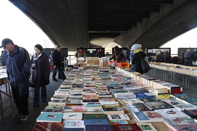 South Bank book market under waterloo bridge