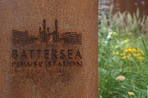 Battersea Power Station logo on brick