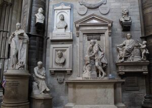 poets corner in Westminster Abbey