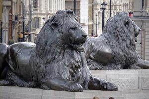 lions at Trafalgar Square