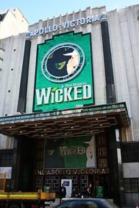 Apollo Victoria Theatre with Wicked Poster