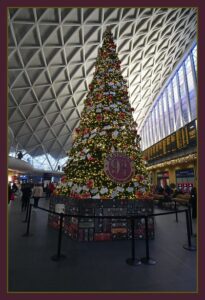 Harry Potter themed Christmas Tree at King's Cross