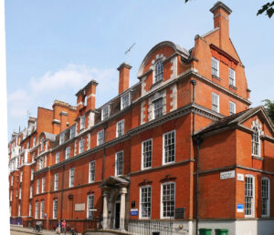 Former London School of Medicine for Women building on Hunter Street, Bloomsbury, London