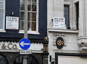Old and New Bond Street in London