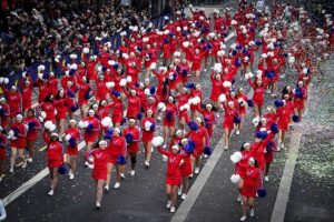 Cheerleaders at London's New Year's Day Parade