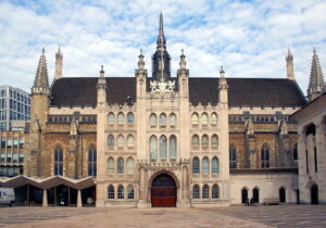 Guildhall in the City of London, seen across the courtyard