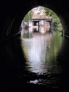 View from inside Islington Tunnel looking out onto the Regent’s Canal