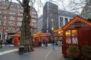 Leicester Square Christmas Market in London